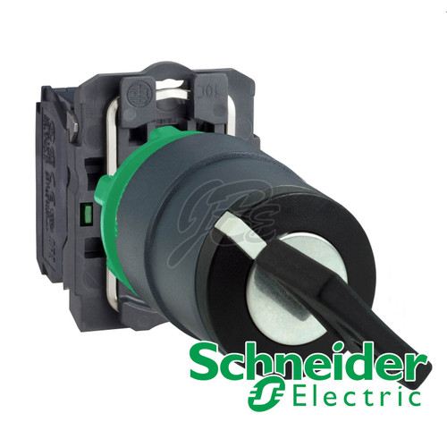 [EZM.5801037] Key Switch Schneider 2 Posisi Stay Put Cabut Kiri XB5AG21