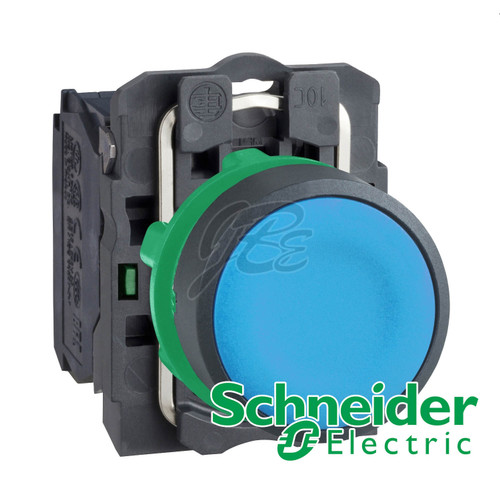 [EZM.5801050] Push Button Plastik Schneider Biru XB5AA61