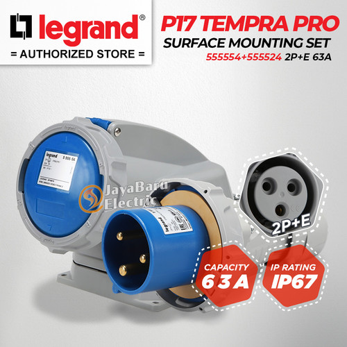 [EZM.5801082] Legrand Paket 1 Set Plug Surface Mounting Socket 2P+E / 3 Pin 63A IP67