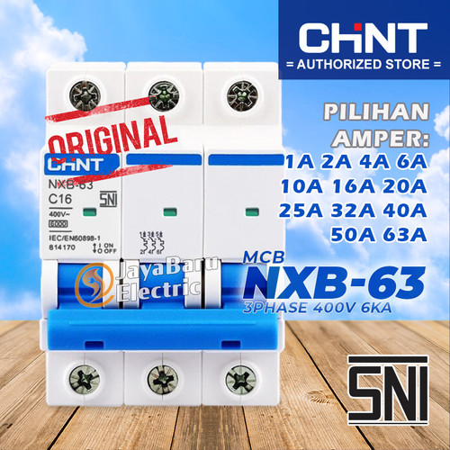[EZM.5801170] MCB Chint NXB-63 NXB63 3P 1A 2A 4A 6A 10A 16A 20A 25A 32A 40A 50A 63A
