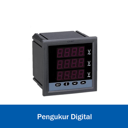 [EZM.6800153] CHINT - Power Meter CHINT Multi Fungsi Multifunction Ampere Volt HZ Meter Digital 1Phase 3Row Digital Panel Meter