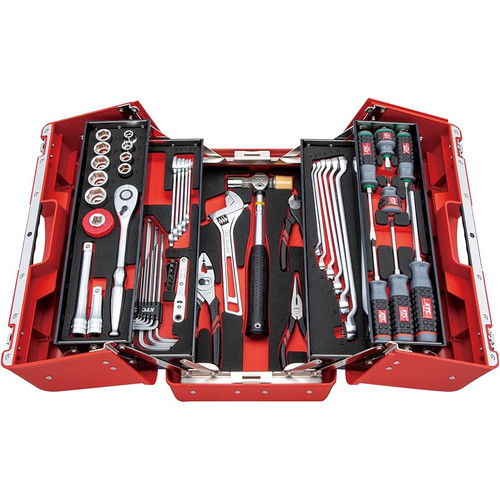 [EZM.1000024] KTC 1/2sq. Tool Set (Double-Opening Plastic Case type) SK4520P 52-pc Set Japan
