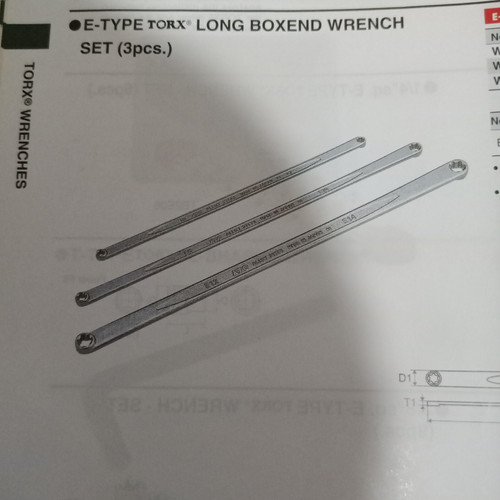 [EZM.1000387] E-TYPE TORX LONG BOXED WRENCH SET KTC TWEE-3L