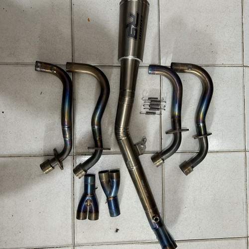KNALPOT R9 Ninja Kawasaki M2 Full Titanium untuk ZX25R