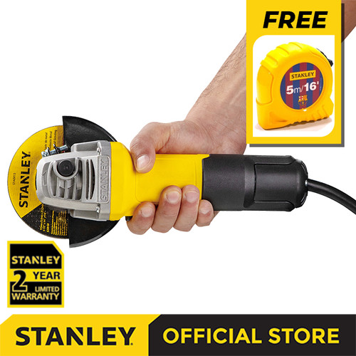 [EZM.1210196] Stanley SG7100 750W 100mm Angle Grinder Free STHT30496-30L 5 Meter