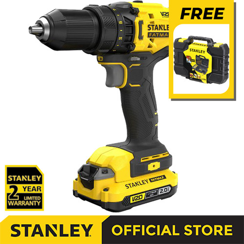 [EZM.1210202] Stanley SCD700D2K 20V 2.0Ah Cordless Drill Free STA88548-XJ 100 Pcs