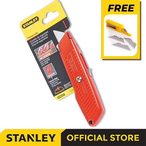 [EZM.1210205] Stanley 10-189C 6" Interlock Utility Knife Free 11-921T-22 10 Pcs