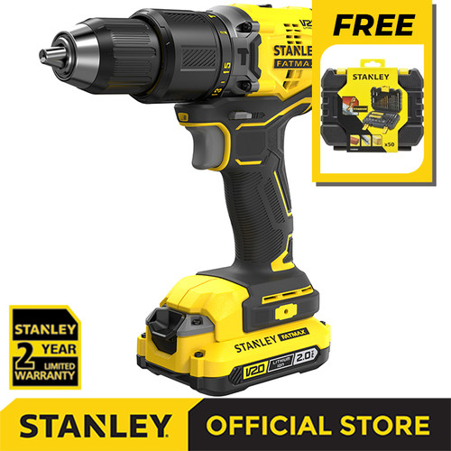 [EZM.1210209] Stanley SBD715D2K 20V Brushless Hammer Drill Free STA88546-XJ 50Pcs
