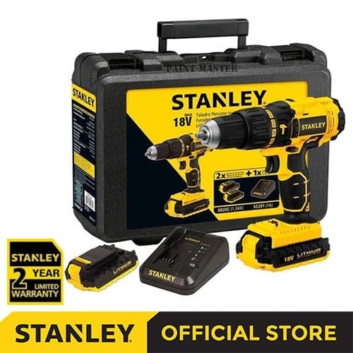 [EZM.1210228] Stanley Cordless Impact Drill / Bor Impact Baterai 18V SCH20C2K