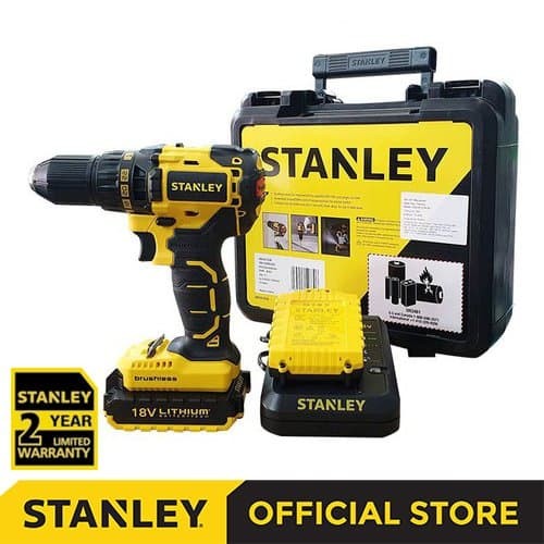 [EZM.1210229] Stanley Brushless Impact Drill / Bor Impact Baterai 18V SBH201D2K