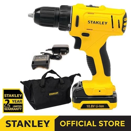 [EZM.1210232] Stanley Cordless Drill Driver / Bor Obeng Baterai 10.8V SCD121S1