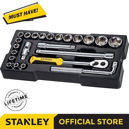 [EZM.1210241] Stanley Kunci Soket Metric Set 8-32mm Sq1/2" 6Pts STMT74173-8
