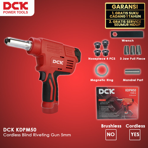 [EZM.8300011] DCK KDPM50 Cordless Blind Riveting Gun / Rivet Gun 5mm