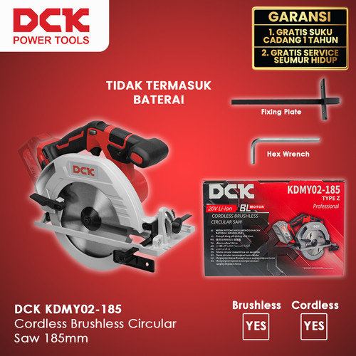 [EZM.8300029] DCK KDMY02-185BM Cordless Brushless Circular Saw 185mm