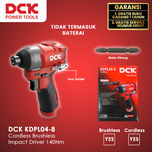[EZM.8300034] DCK KDPL04-8EK Cordless Brushless Impact Driver 140Nm