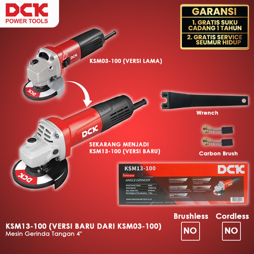 [EZM.8300052] DCK KSM03-100A Mesin Gerinda Tangan 4"