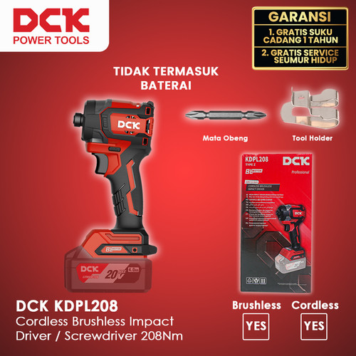 [EZM.8300063] DCK KDPL208EM Cordless Brushless Impact Driver / Screwdriver 208Nm