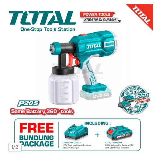 [EZM.8200407] TOTAL CORDLESS SPRAY GUN / CAT SEMPROT 20V 800ml TSGLI2003-BC