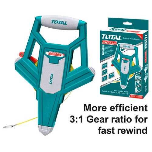 [EZM.8200466] TOTAL METERAN 50M/STEEL MEASURING TAPE WITH HANDLE - TMT710506