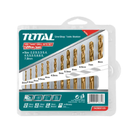 [EZM.8200519] TOTAL MATA BOR HSS ULIR SET 12PCS TACSD0125
