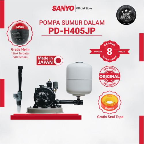 [EZM.6400032] SANYO Mesin Pompa Air Jetpump Otomatis Made in Japan - PD-H405JP