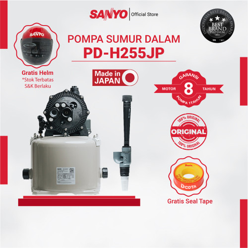 [EZM.6400033] SANYO Mesin Pompa Air Jetpump Otomatis Made in Japan - PD-H255JP