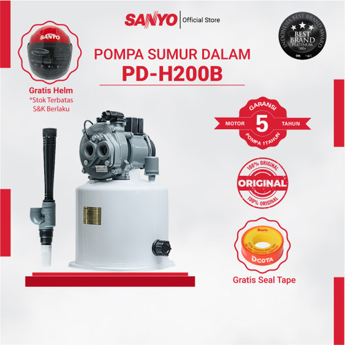 [EZM.6400035] SANYO Mesin Pompa Air Sumur Dalam Jetpump Otomatis - PD-H200B