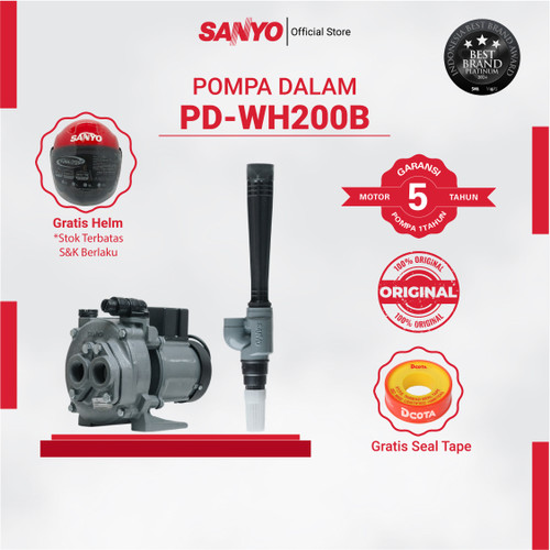 [EZM.6400036] SANYO Mesin Pompa Air Sumur Dalam Jetpump Non-Auto - PD-WH200B