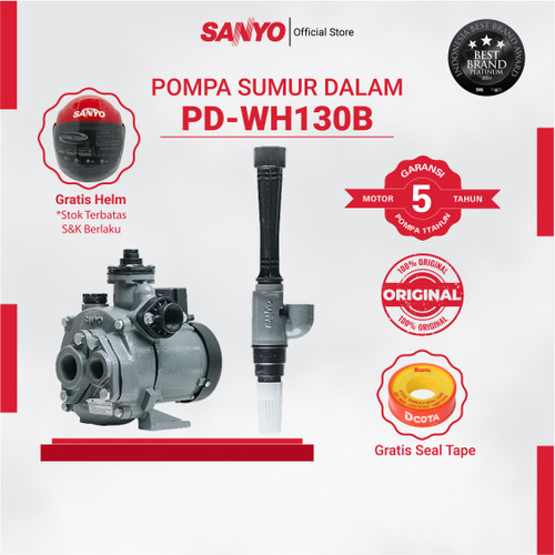 [EZM.6400037] SANYO Mesin Pompa Air Sumur Dalam Jetpump Non-Auto - PD-WH130B