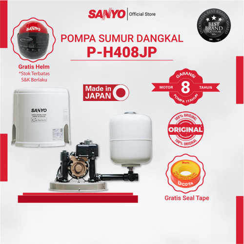[EZM.6400039] SANYO Mesin Pompa Air Sumur Dangkal Otomatis Made in JAPAN - P-H408JP