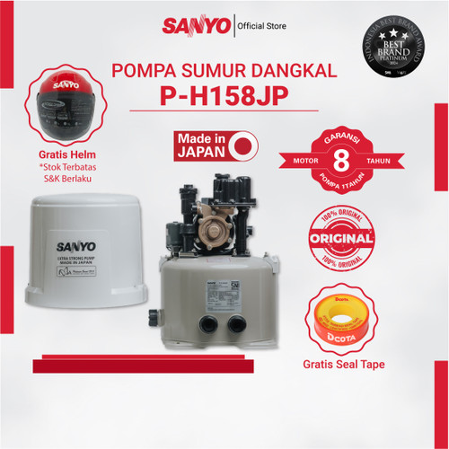 [EZM.6400044] SANYO Mesin Pompa Air Sumur Dangkal Otomatis Made in Japan - P-H158JP