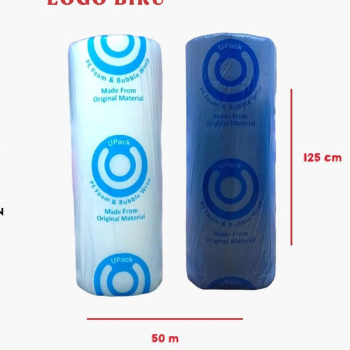[EZO.6200050] Buble wrap 125cm x50m upack bubble wrap bungkus biru