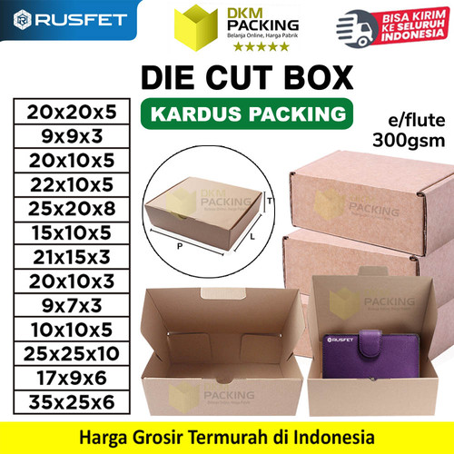 [EZO.9200091] DIE CUT BOX Kardus Kotak Packaging Pizza Hampers Packing Barang Corrugated Gift Box RUSFET