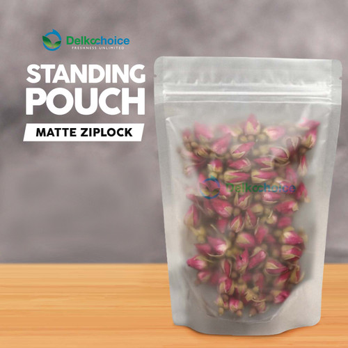 [EZO.9200100] (PACK) Standing Pouch MATTE Plastik Klip Kemasan Buram Food Grade Snack Makanan DELKOCHOICE