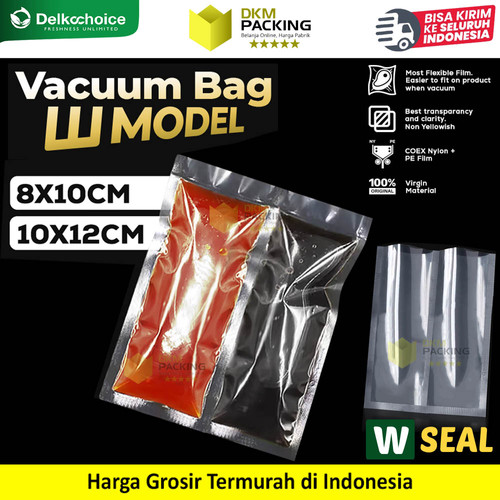 [EZO.9200139] Plastik W SEAL 2in1 Vacuum Bag Kemasan Saus Sambal Kecap Saos Bumbu DELKOCHOICE