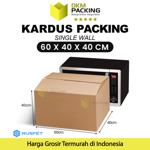 [EZO.9200658] KARDUS PACKING KARTON BOX 60x40x40cm DUS KOTAK PACKAGING POLOS TEBAL