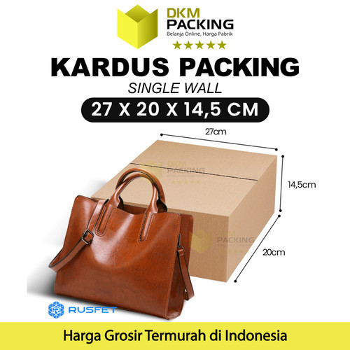 [EZO.9200689] KARDUS PACKING KARTON BOX 27x20x14,5cm DUS KOTAK PACKAGING POLOS TEBAL