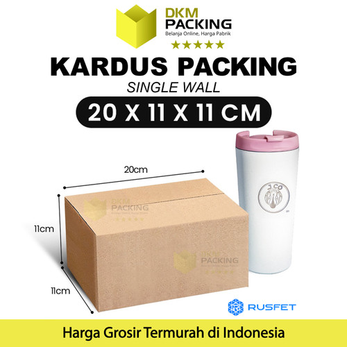 [EZO.9200693] KARDUS PACKING KARTON BOX 20x11x11cm DUS KOTAK PACKAGING POLOS TEBAL