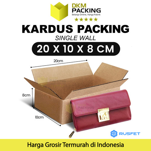 [EZO.9200694] KARDUS PACKING KARTON BOX 20x10x8cm DUS KOTAK PACKAGING POLOS TEBAL
