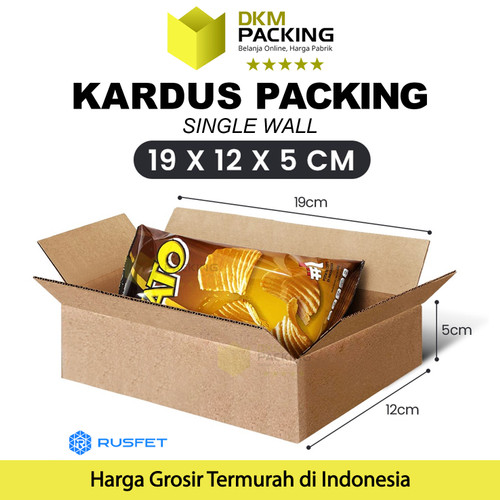 [EZO.9200695] KARDUS PACKING KARTON BOX 19x12x5cm DUS KOTAK PACKAGING POLOS TEBAL