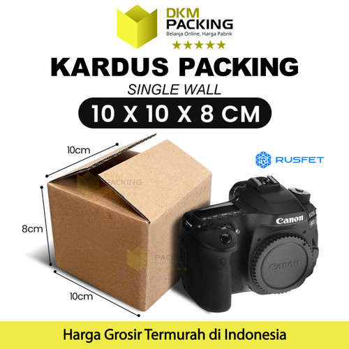 [EZO.9200697] KARDUS PACKING KARTON BOX 10x10x8cm DUS KOTAK PACKAGING POLOS TEBAL