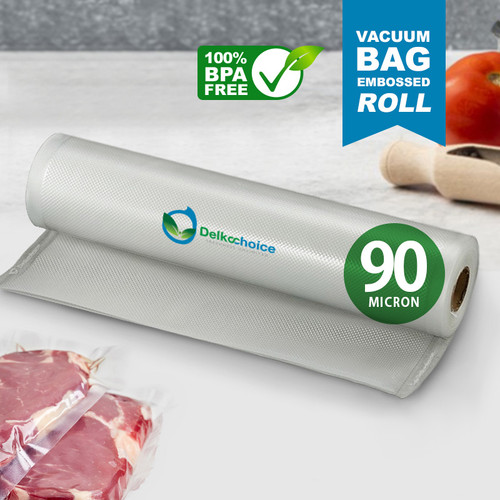 [EZO.9200713] Vacuum POLOS EMBOSS ROLL SMOOTH BINTIK Plastik Vakum Makanan TERMURAH
