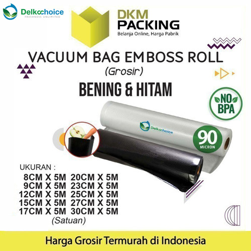 [EZO.9201142] Vacuum Makanan EMBOSS ROLL Plastik Vakum BINTIK BENING PREMIUM