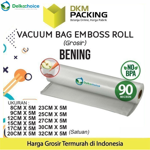 [EZO.9201161] Vacuum Makanan EMBOSS ROLL CLEAR Plastik Vakum BINTIK BENING PREMIUM