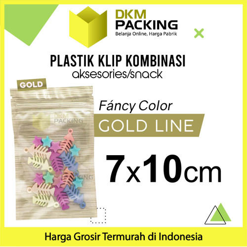 [EZO.9201291] ZIPLOCK BAG GOLD PLASTIK KLIP KEMASAN AKSESORIS DELKOCHOICE TERMURAH