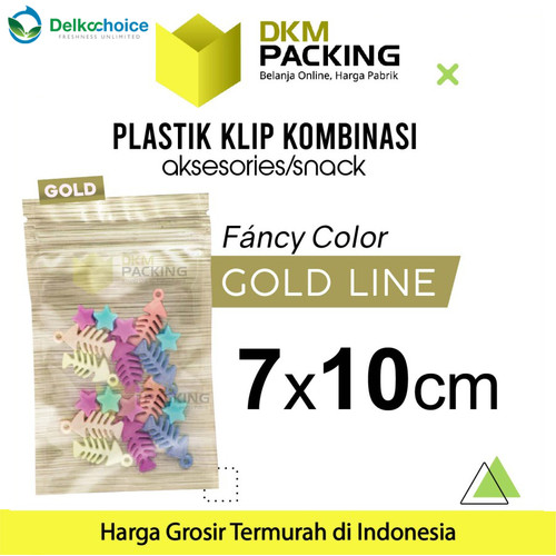 [EZO.9201296] ZIPLOCK BAG GOLD 7x10cm PLASTIK KLIP KEMASAN AKSESORIS DELKOCHOICE