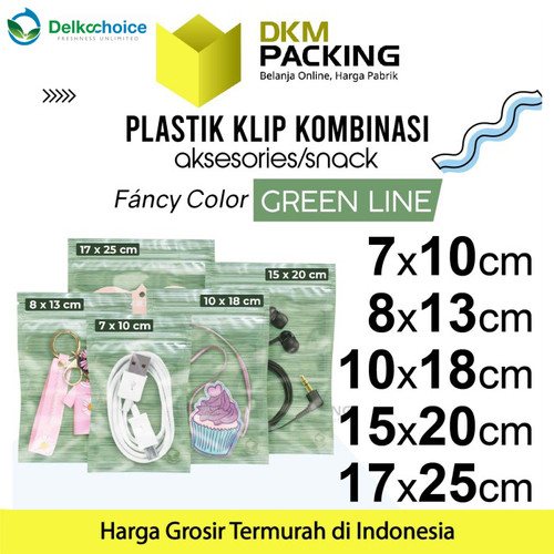 [EZO.9201297] ZIPLOCK BAG HIJAU PLASTIK KLIP KEMASAN AKSESORIS DELKOCHOICE TERMURAH