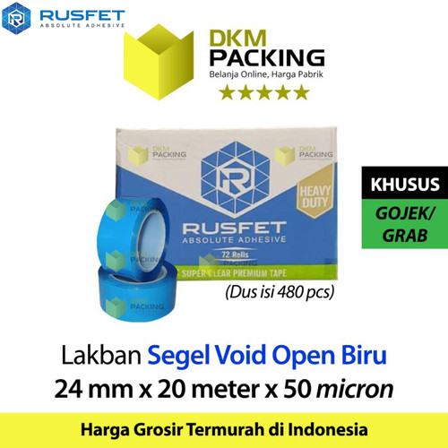 [EZO.9201410] LAKBAN SECURITY OPEN SEGEL VOID TAPE SELOTIP ISOLASI RUSFET GOJEK DUS