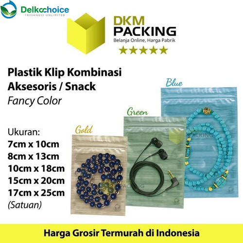 [EZO.9201498] Plastik Klip ZIPLOCK BAG Kemasan Aksesoris DELKOCHOICE MURAH