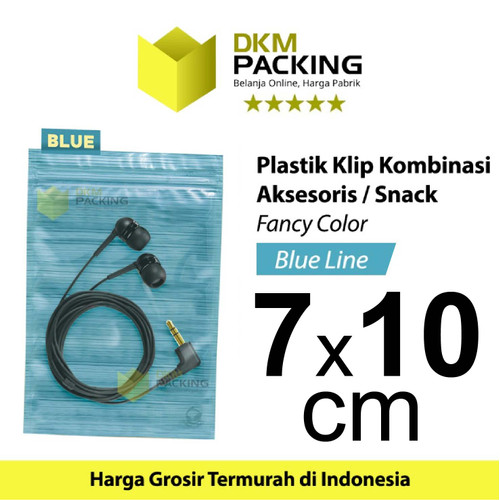 [EZO.9201504] Plastik Klip ZIPLOCK Bag BLUE Kemasan Aksesoris DELKOCHOICE